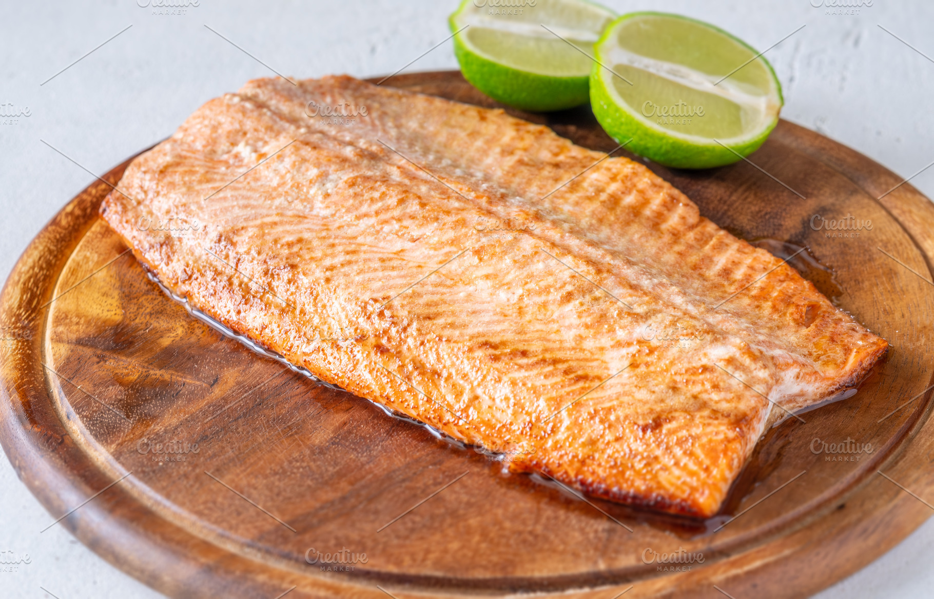 Baked salmon fillet, a Food & Drink Photo by Alexander Prokopenko