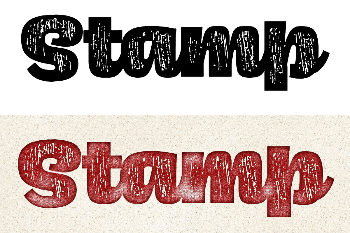 Distressed Retro Stamp Text Effect, a Layer Style Add-On by studiogstock (Photo 2 of 3)