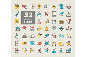 52 Wedding, marriage, bridal icon