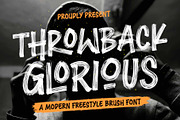 Throwback Glorious - Dry Brush Font, a Font by Arterfak Project (Thumbnail 1 of 13)