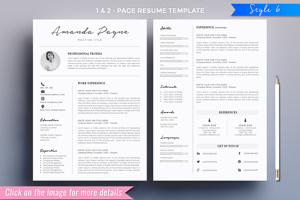 Resume/CV Bundle, a Resume Template by A1RESUME (Photo 2 of 9)
