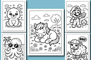 Adorable Simple Art Coloring Book, an Animal Illustration by Design Home (Thumbnail 4 of 6)