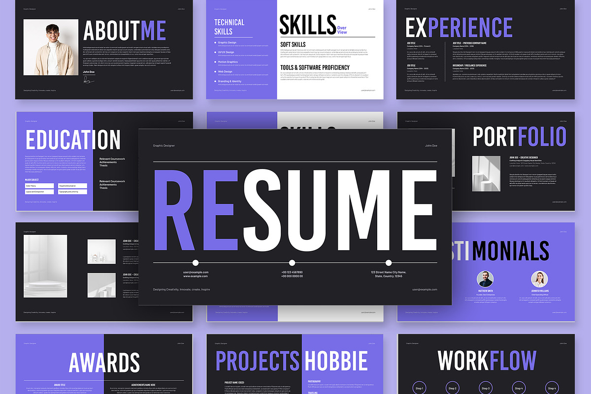 Resume Presentation Template, a Presentation Template by MightyDesign (Photo 1 of 7)