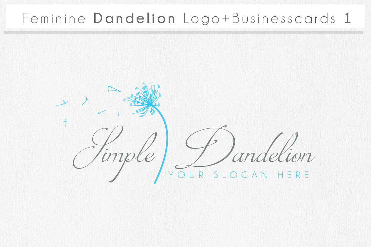 Feminine Dandelion logo businesscard, a Branding & Logo Template by Whimsical Logoshop (Photo 1 of 2)