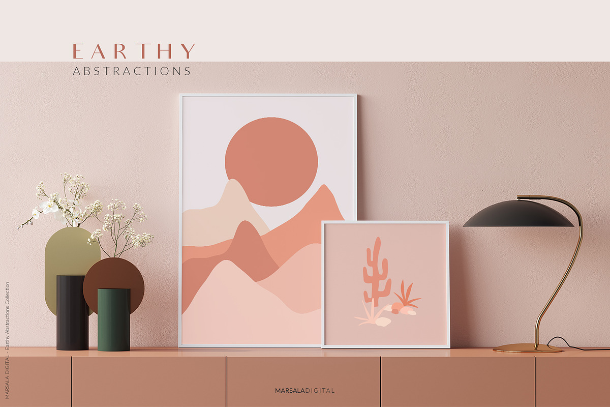 EARTHY Abstractions & Prints, a Decorative Illustration by Kaya Fonts (Photo 2 of 15)