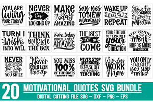 Motivational Quotes SVG Bundle