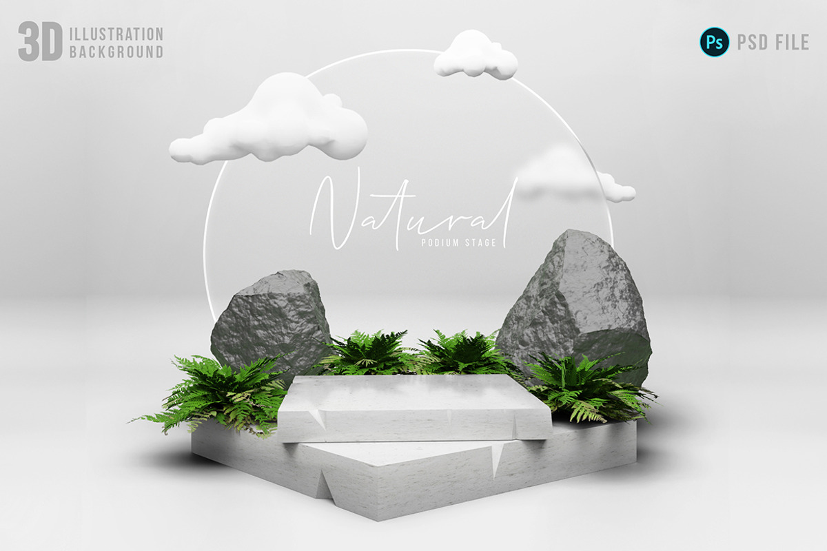 3D Podium Background, a Decorative Illustration by Modaldesain (Photo 2 of 5)