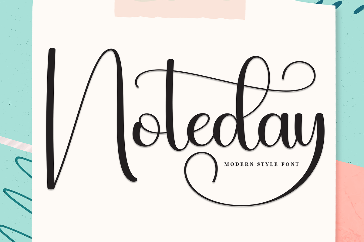 Noteday | Script Font, a Handwritten Font by Scratchones (Photo 1 of 9)