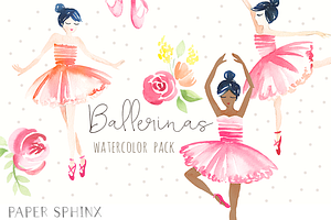 Sweet Ballerinas Watercolor Pack