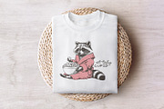 Not Today Cupid Funny Raccoon PNG, an Illustration by SharpMarketplace (Thumbnail 7 of 9)