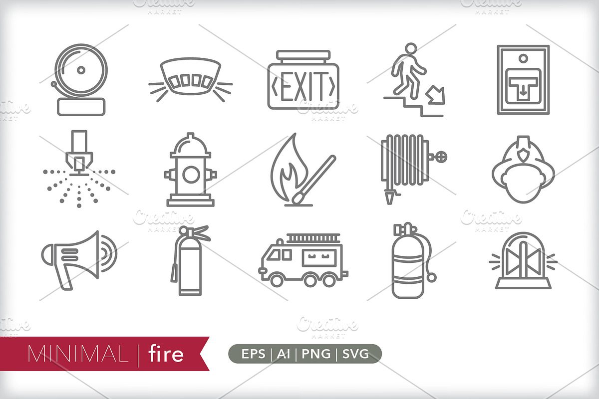 Minimal fire icons, an Outline Icon by Picture Window (Photo 1 of 5)