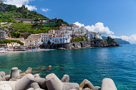 City of Maiori. Architecture and beaches of the city of Maiori, a Nature Photo by Photostock