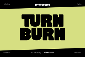 Turn Burn Font | Bold Retro Display