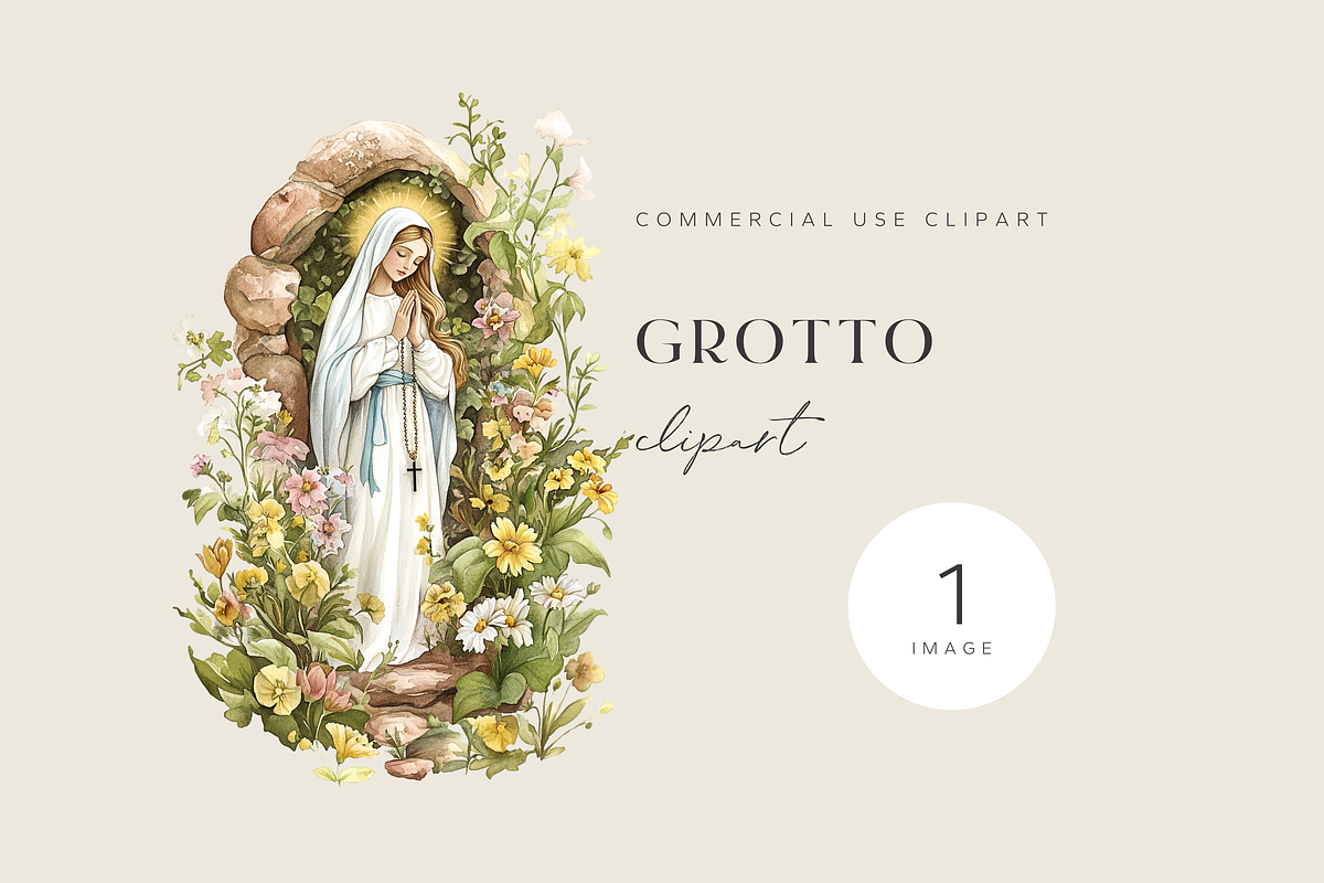 Grotto Watercolour Clipart, an Object Graphic by Pawprints Canvas Co. (Photo 1 of 2)