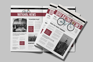 Newspaper Design for Print Media, a Magazine Template by MightyDesign