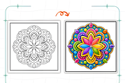 Bold and Easy Mandala Coloring Pages, a Decorative Illustration by Coco Bloom (Thumbnail 7 of 9)