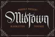 Midtown, a Blackletter Font by Omotu Studio (Thumbnail 1 of 12)