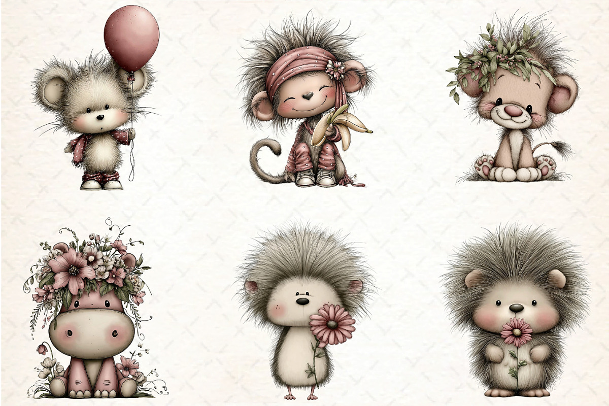 Whimsical Baby Animal Watercolor, an Illustration by DreamCafeArt (Photo 6 of 8)