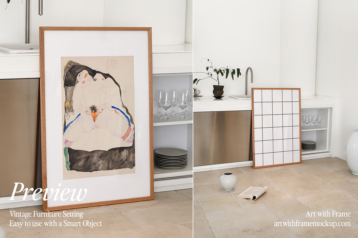 Modern Kitchen Interior Frame Mockup, a Product Mockup by ArtwithFrame (Photo 7 of 16)