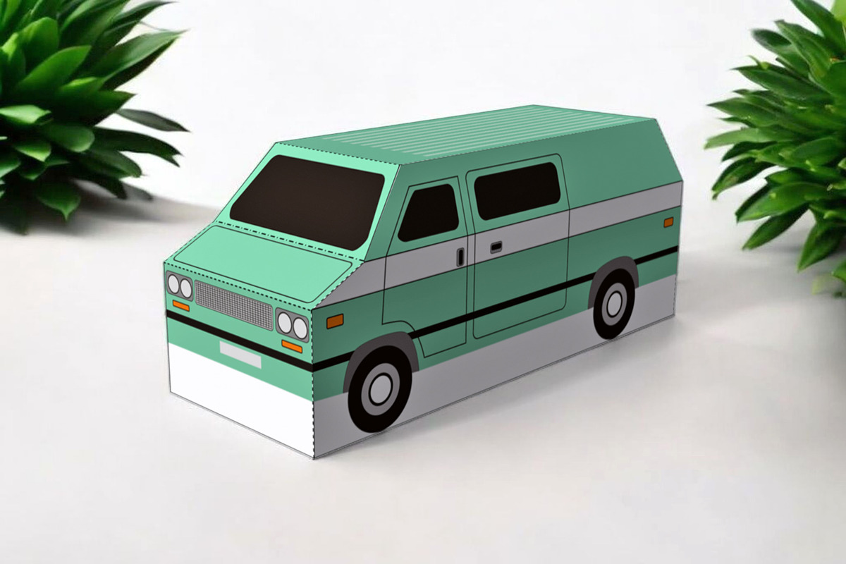 Van favor - 3d papercraft, a Print Template by PAPER amaze | Creative ...