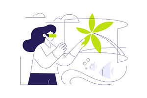 Virtual travelling isolated cartoon, a Technology Illustration by Visual Generation