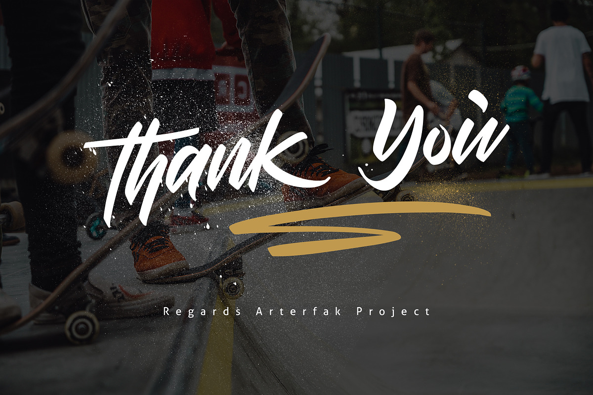 Brothership - Freestyle Brush Font, a Script Font by Arterfak Project (Photo 12 of 12)