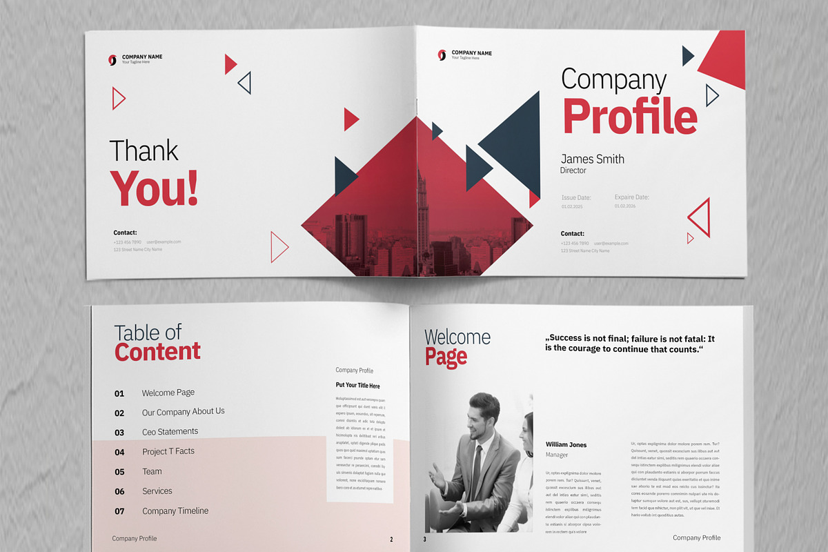 Company Profile Layout, a Brochure Template by ContestDesign (Photo 2 of 5)