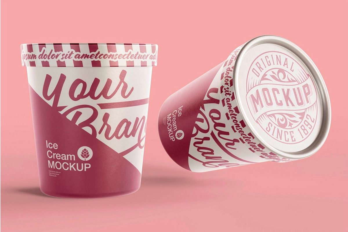 Ice Cream Cup Mockup, a Cups & Container Mockup by OneVectorStock