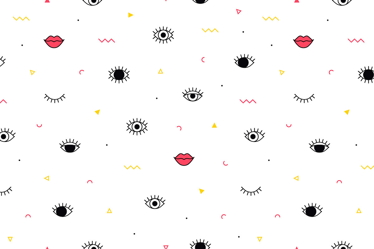 Weird Eyes Seamless Patterns Set, a Pattern Graphic by Krolja (Photo 5 of 6)