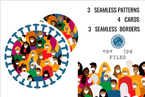 Set of 10 templates COVID-19 topic