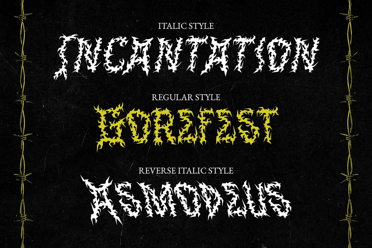 CS Reaper – Black Metal Font, a Blackletter Font by Craft Supply Co. (Photo 2 of 8)
