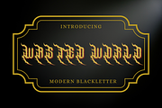Wasted World Modern Blackletter, a Blackletter Font by Aditastudios (Thumbnail 1 of 5)
