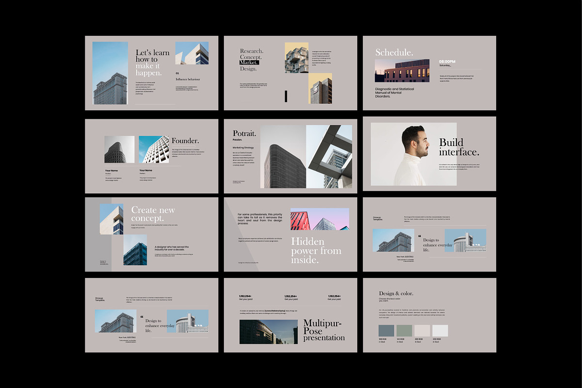 Growup - Architecture Design PPT, a Presentation Template by Dirtytemp Studio (Photo 10 of 10)