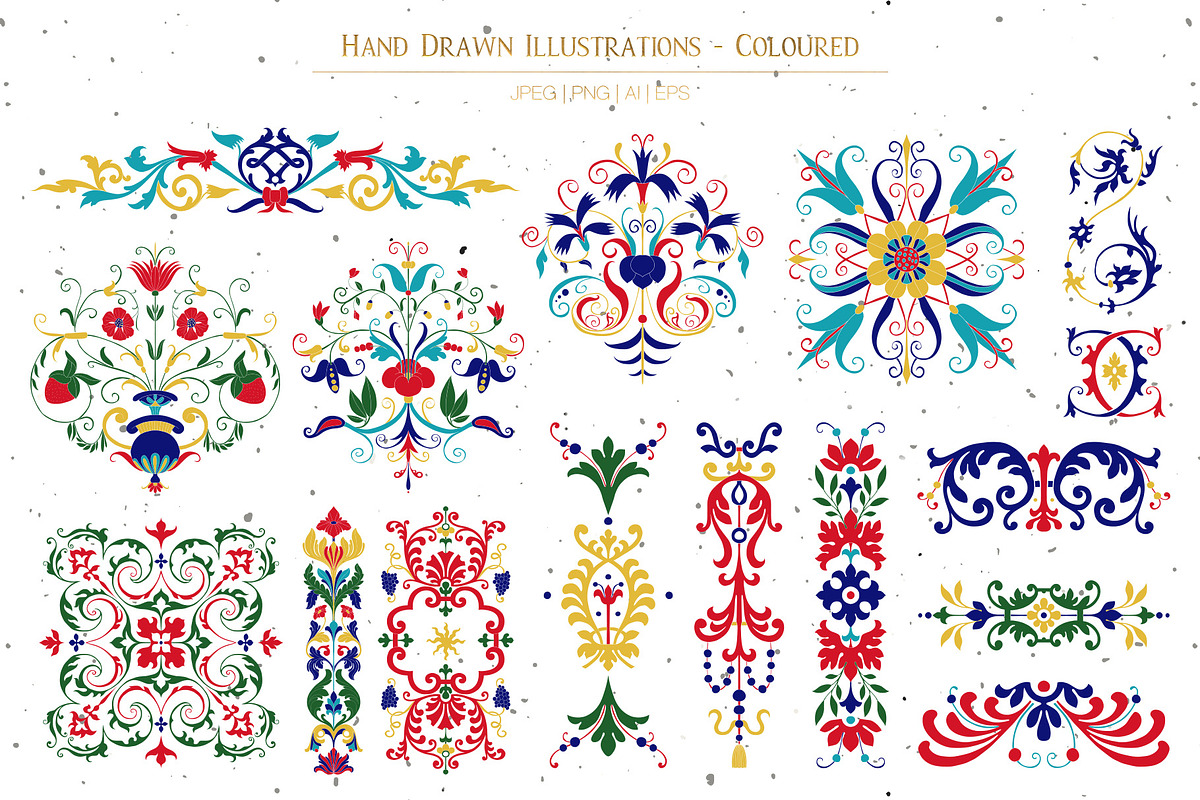 Arabesque Ornaments Collection, a Decorative Illustration by GVGraphics (Photo 6 of 15)