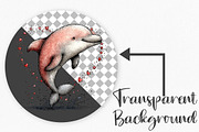 Animals Valentine Day Clipart, an Illustration by Canvas Craft (Thumbnail 2 of 6)