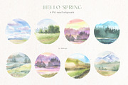 Hello Spring Watercolor ClipArt, an Animal Illustration by whiteheartdesign (Thumbnail 5 of 24)