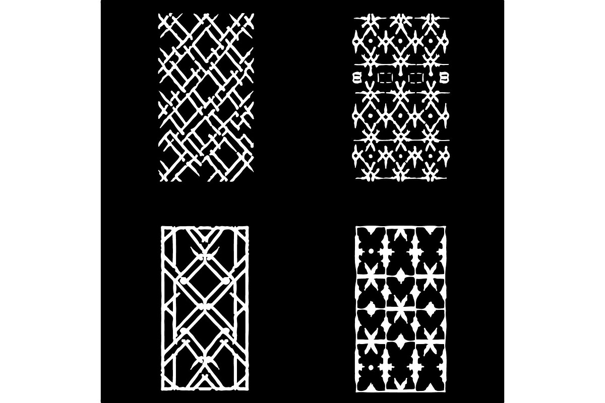 Black Geometric Pattern Panel Set, an Object Graphic by Designer_Momina (Photo 13 of 13)