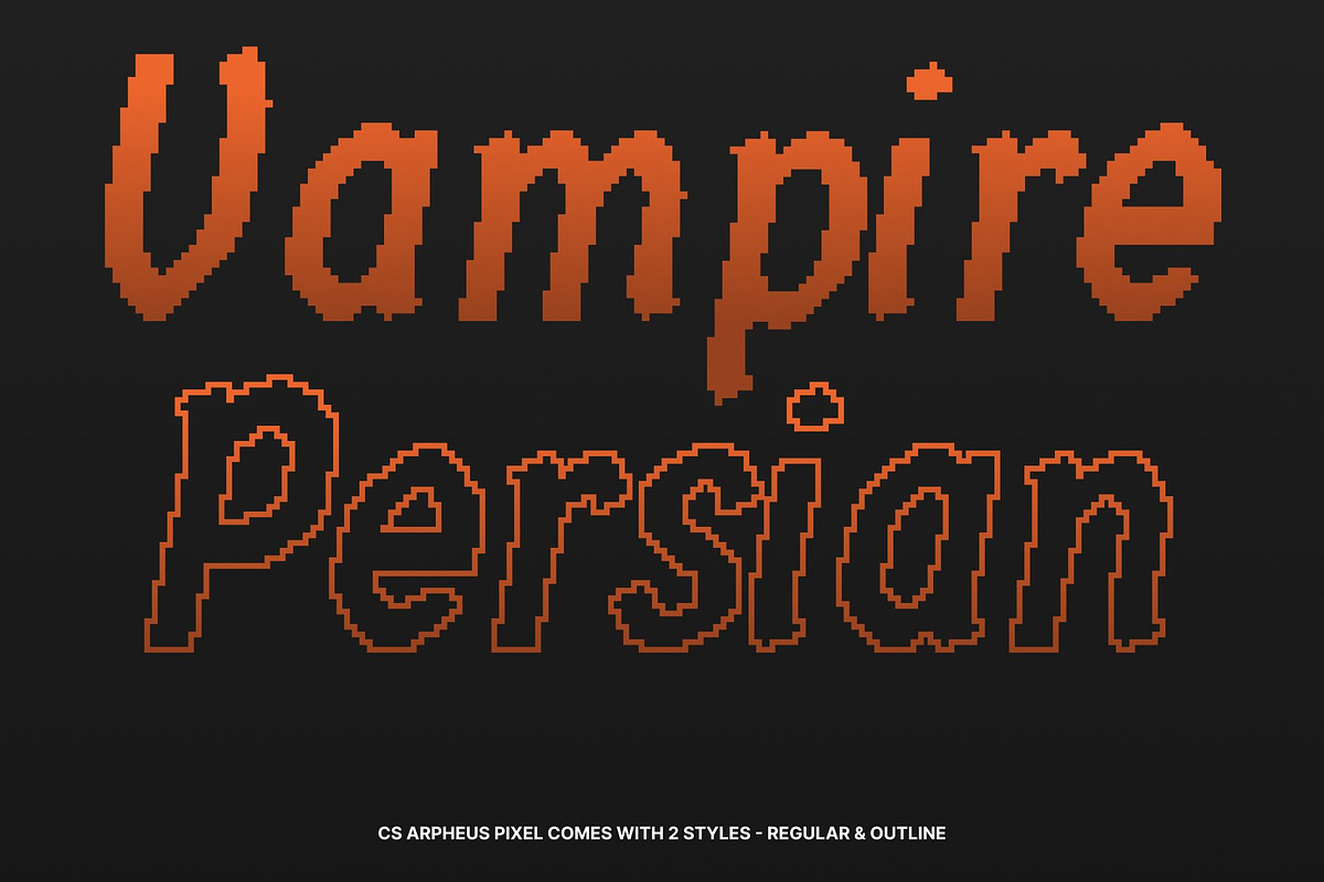 CS Arpheus Pixel, a Blackletter Font by Craft Supply Co. (Photo 3 of 8)