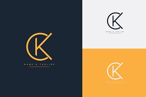 Initial Letters Monogram Logo CK