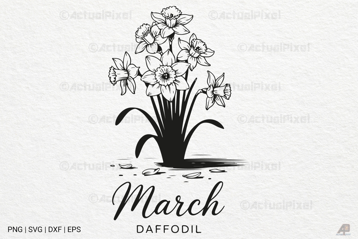Birth Month Flowers SVG PNG Bundle, an Illustration by Actual Pixel (Photo 10 of 24)