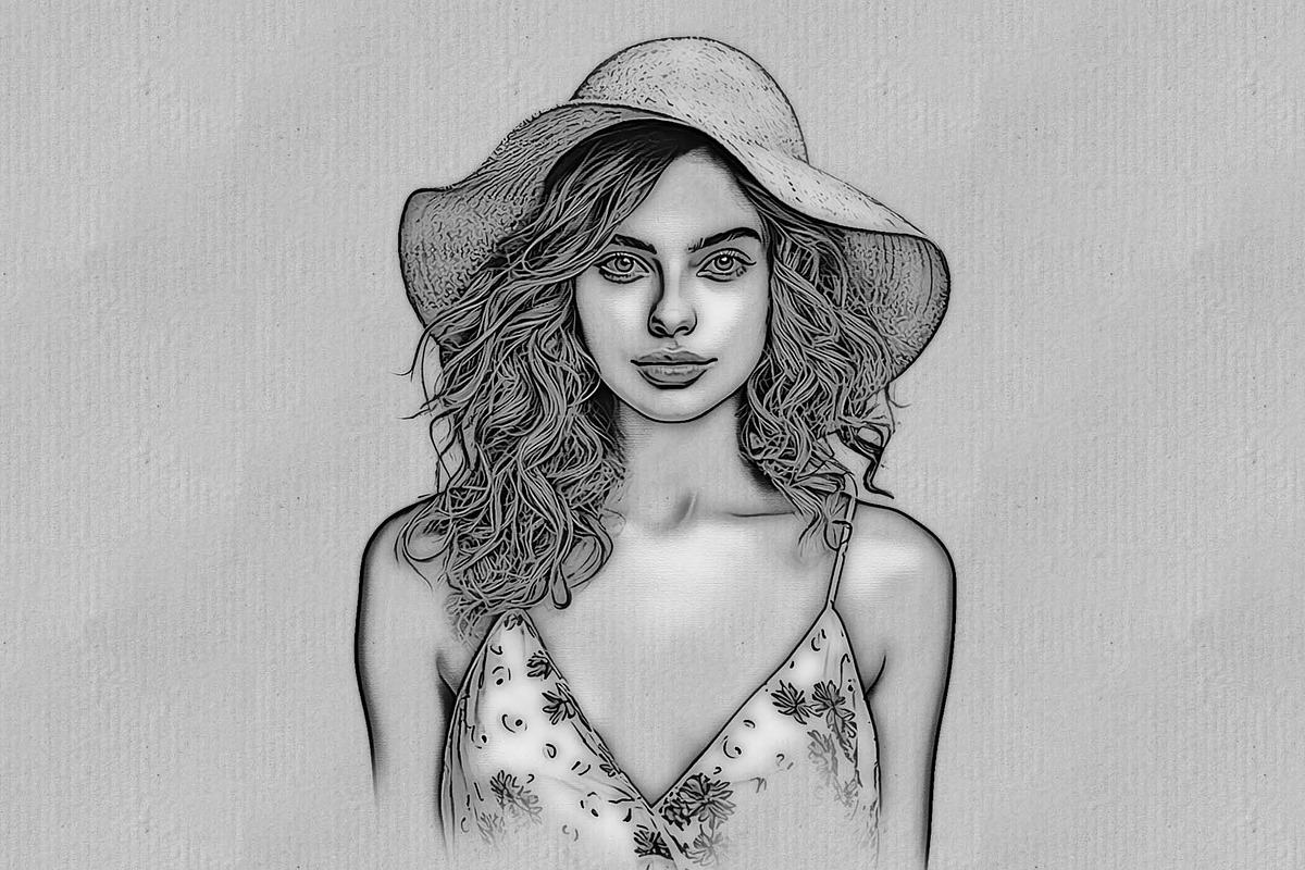 Line Art Sketch Photoshop Action, an Action Add-On by MRI STUDIO (Photo 10 of 13)