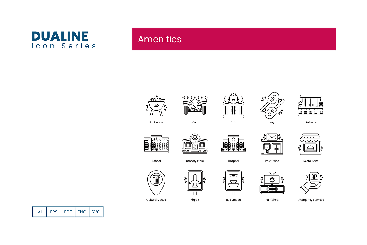 90 Conveniences Line Icons, a Solid Icon by Flat Icons (Photo 5 of 10)
