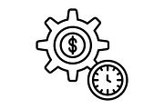 Time Management Line Icon, an Outline Icon by Pexelpy (Thumbnail 2 of 2)