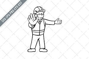 Construction Worker Mask Stop SVG