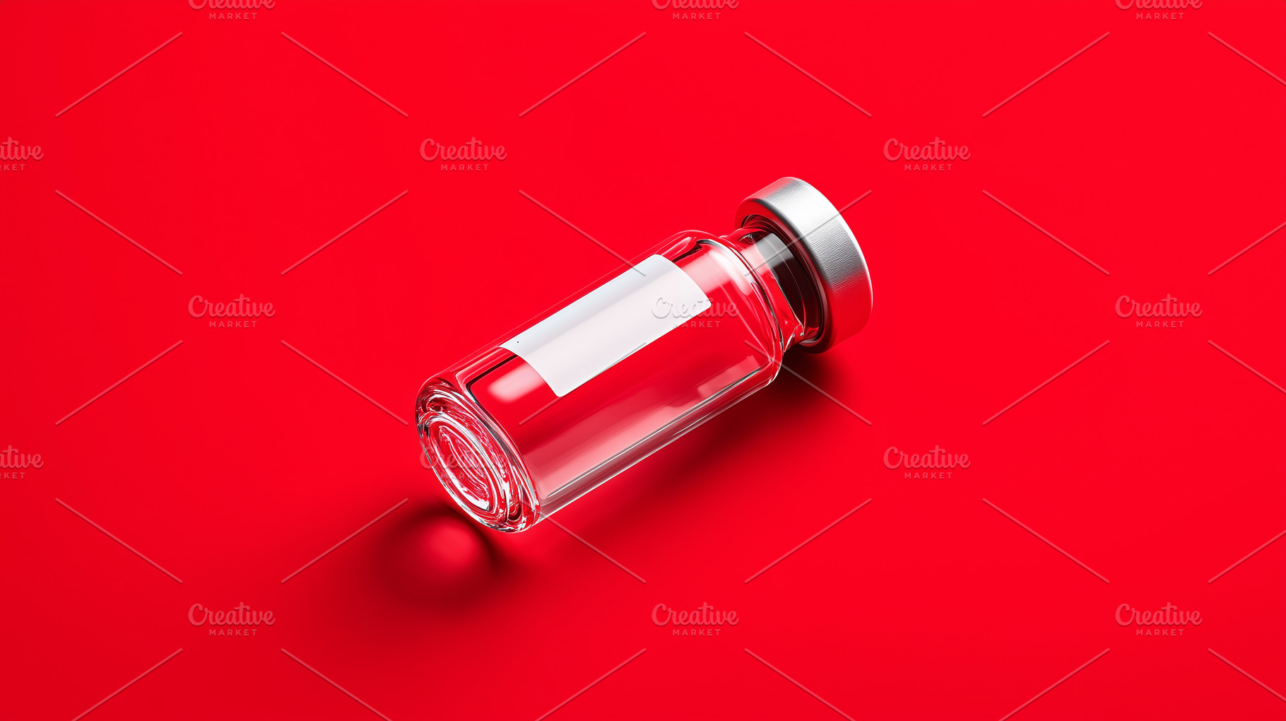 Medical glass vial with blank label, a Health & Medical Photo by MistyDay