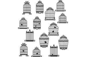 Birdcages Photoshop Brushes