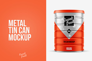 Metal TIN CAN PSD Mockup