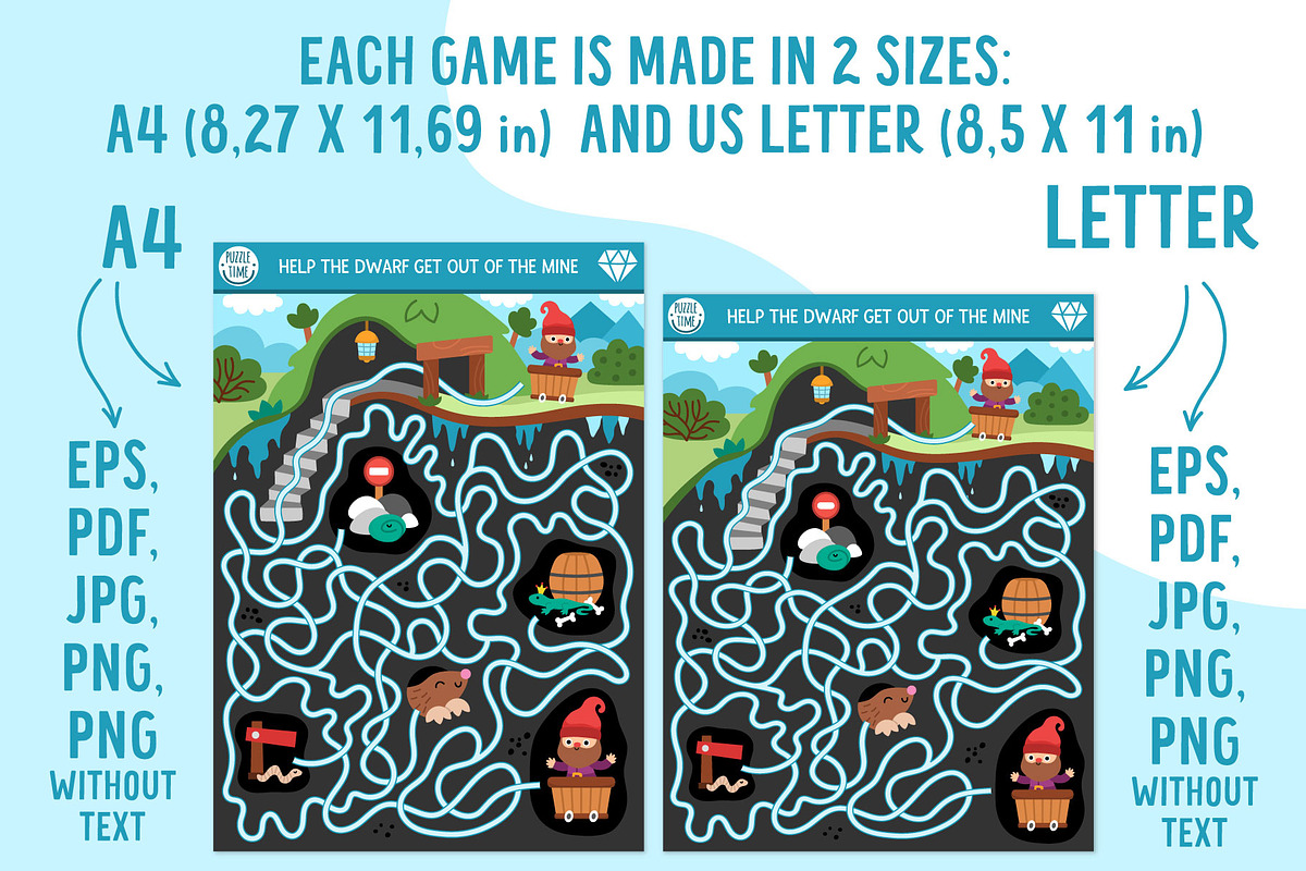 Dwarf games and activities for kids, an Education Illustration by Lexi Claus (Photo 11 of 14)
