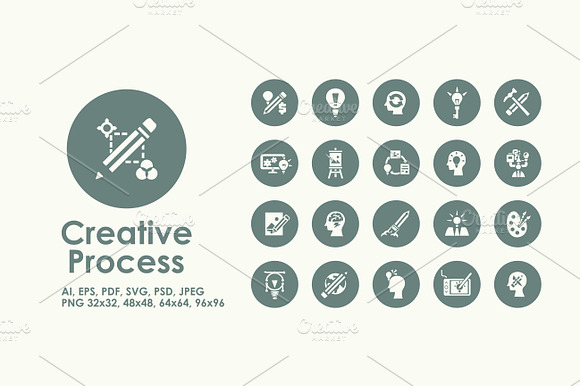 Creative Process Simple Icons