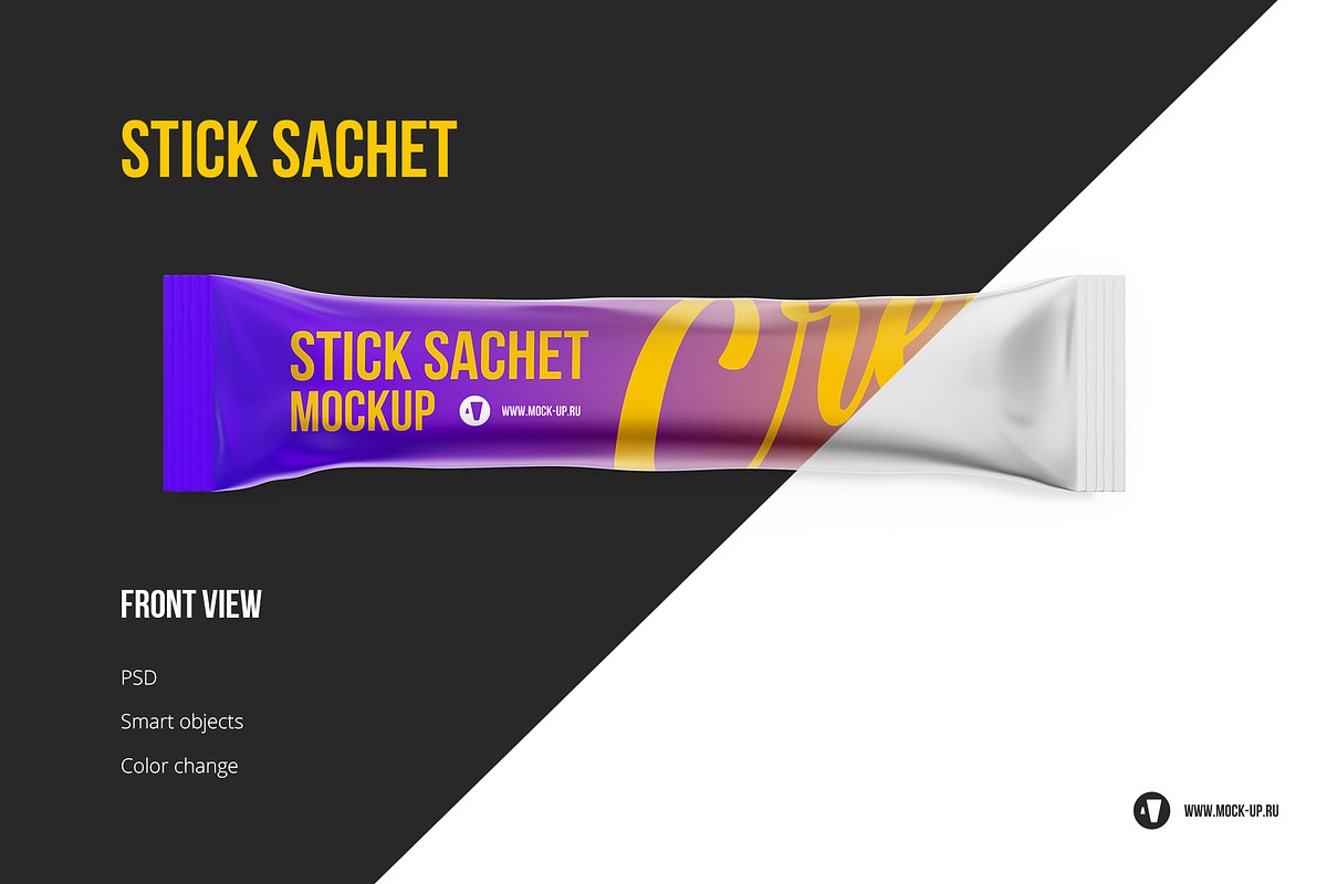 Stick Sachet Mockup. Coffee 3in1, a Packaging Mockup by easymock (Photo 3 of 8)
